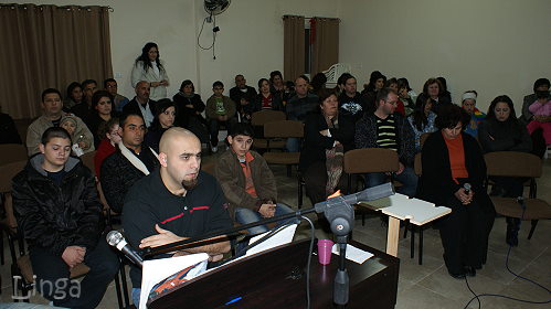 الكنيسة المعمدانية في عيلبون ترسم الاخ داود بيطار