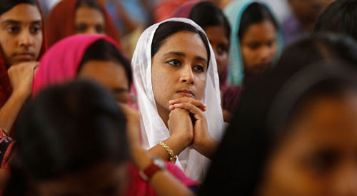 امرأة مسيحية هندية