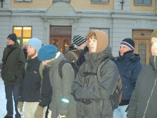 مظاهرة احتجاجية امام البرلمان السويدي