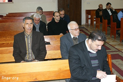 The Ministers monthly breakfast fellowship in the Nazarene Church in Nazareth