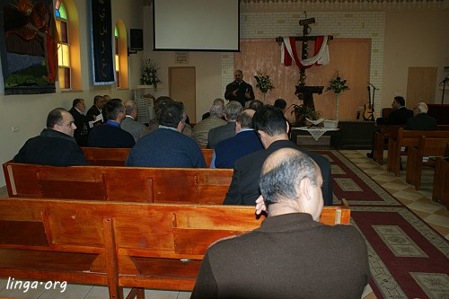 The Ministers monthly breakfast fellowship in the Nazarene Church in Nazareth