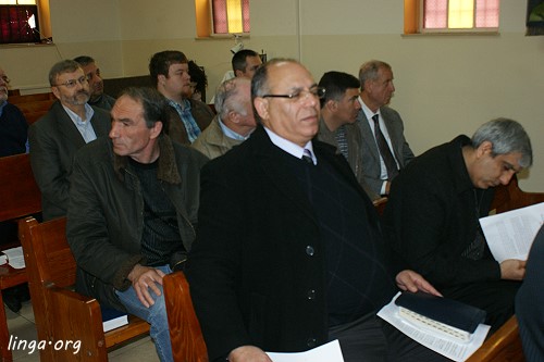 The Ministers monthly breakfast fellowship in the Nazarene Church in Nazareth