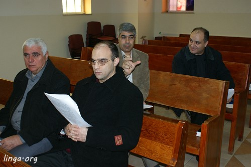 The Ministers monthly breakfast fellowship in the Nazarene Church in Nazareth