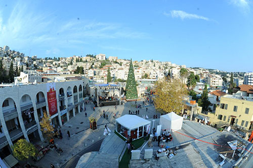 الناصرة: اضاءة شجرة الميلاد 2012