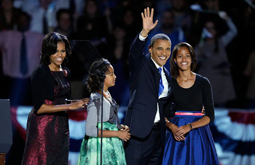 باراك اوباما وعائلته