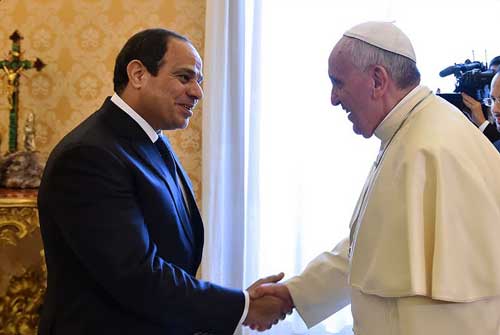 السيسي يدعو البابا فرنسيس الى مصر