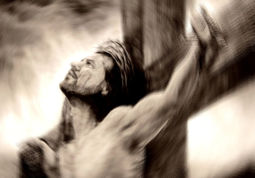 صورة ترمز ليسوع المسيح وهو على الصليب
