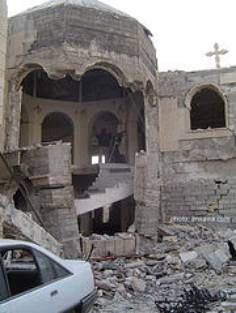 داعش تفجر كنيسة شرقي الموصل