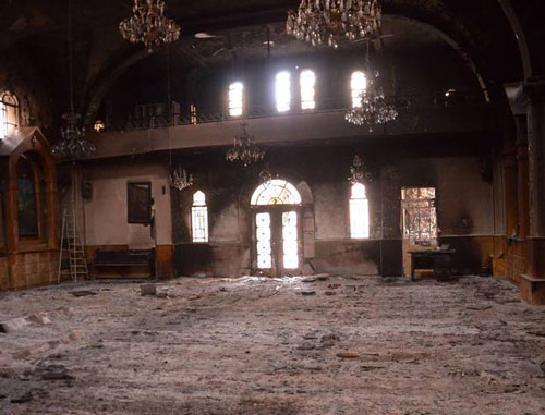 كنيسة ارمنية في سوريا، حرقت على ايدي المسلمين