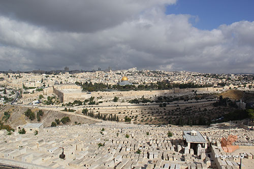 منظر القدس القديمة من منطقة جبل الزيتون