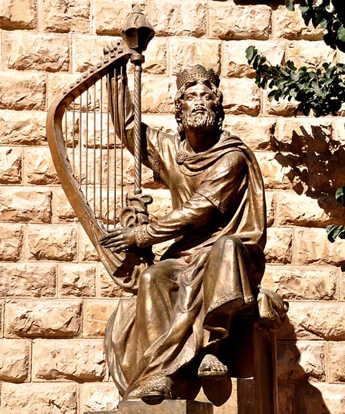 تمثال الملك داود على جبل صهيون بالقدس