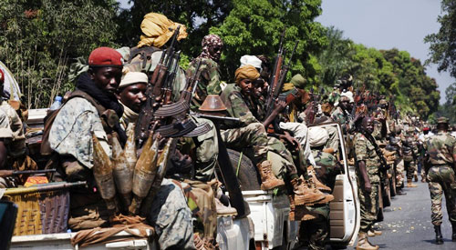 جنود في جمهورية افريقيا الوسطى