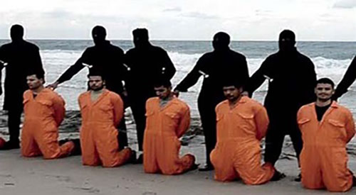 داعش ليبيا تذبح 21 مسيحيا مصريا