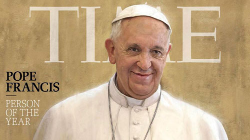 البابا فرنسيس الأول شخصية العام 2013 بحسب مجلة تايم
