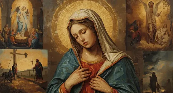 الفرح المؤلم في حياة القديسة العذراء