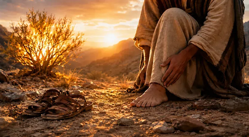 حذاء موسى وحذاء إنجيل السلام