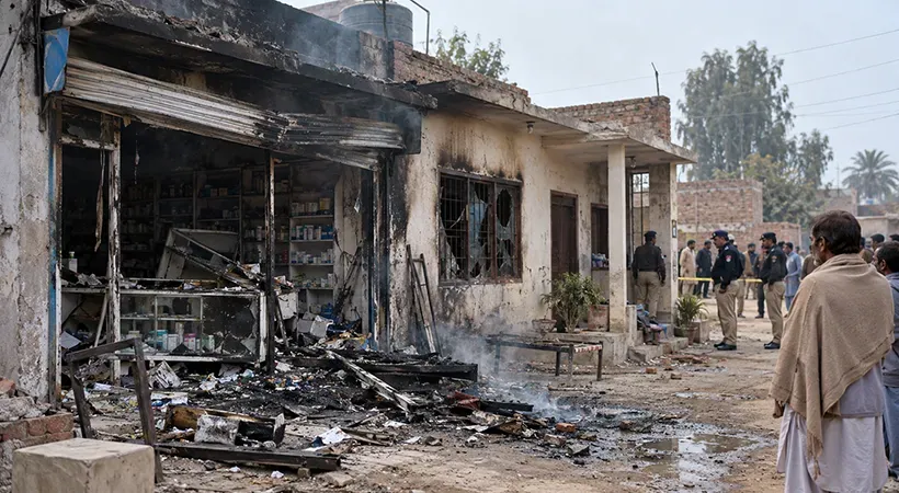 باكستان: إحراق منزل وصيدلية مسيحي ونزوح 35 عائلة بعد اتهامه بالتجديف